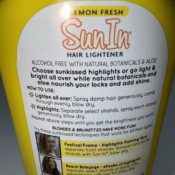 Sun-In CH32073 Hair Lightener‎ Spray, Lemon Fresh - 4.7oz - Picture 4 of 6